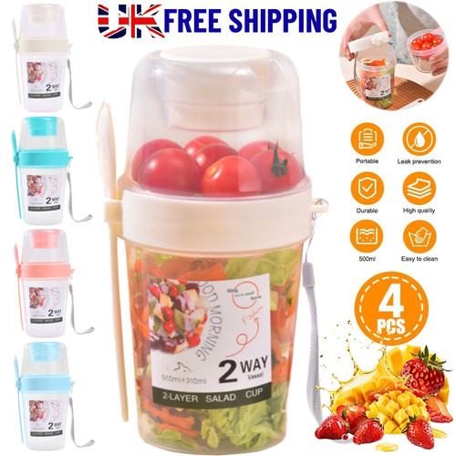 Yoghurt cup with spoon dry - 4x,