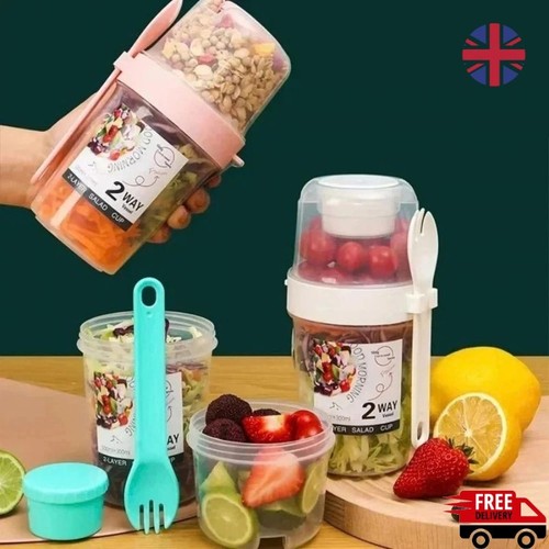 Yoghurt cup with spoon - with, fork