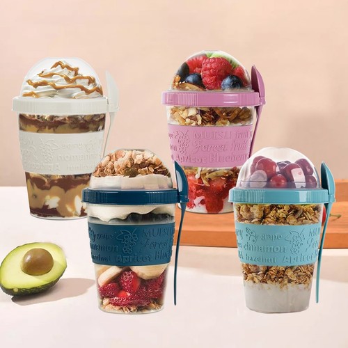 Yogurt cup with lid spoon - cup, &