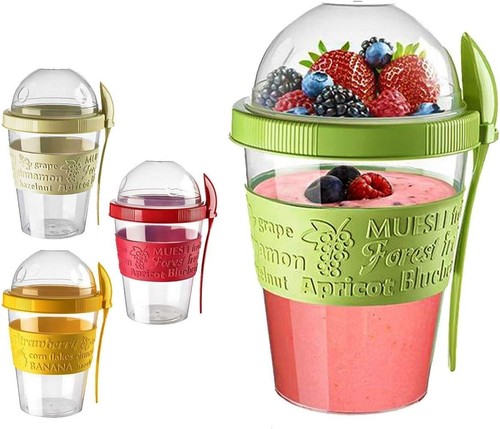 Take and yoghurt cup - and,
