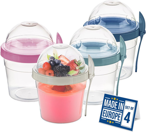 Reusable yogurt pot set 4 - pot,