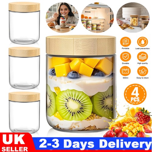 4pcs overnight oats jars - overnight,