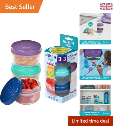 Versatile snack pots with - snack, lids