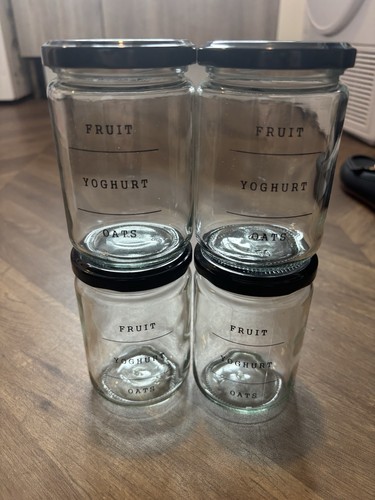 Set glass breakfast jars - set,