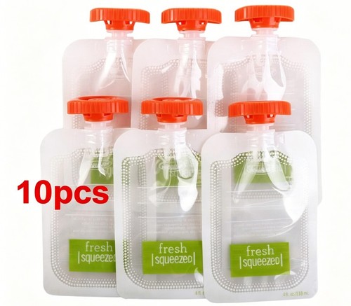 10pcs reusable food pouches - 10pcs,