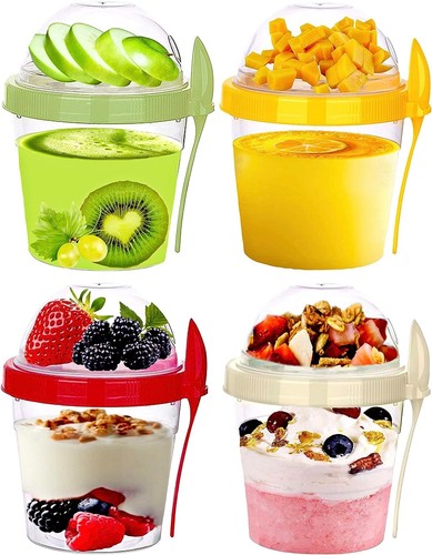 Breakfast yogurt cups with - yogurt,