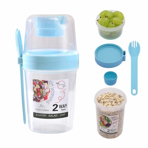 Yoghurt cup with - cup, fork