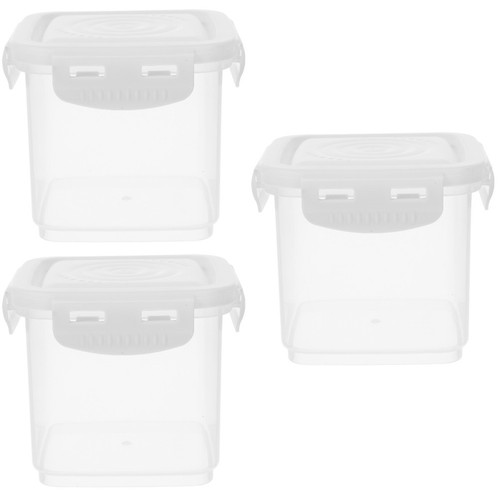 3pcs clear plastic reusable - clear,