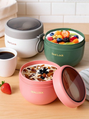 Portable oatmeal yogurt cup - oatmeal,