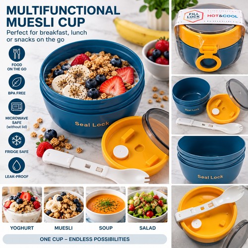 600ml muesli cup yoghurt snack - 600ml,