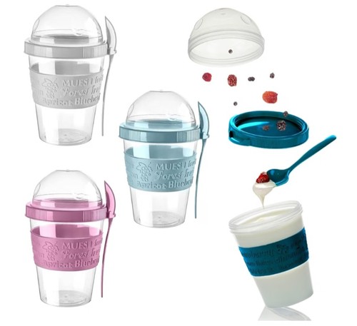 Yoghurt cup pots spoon - 4,
