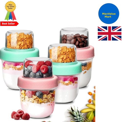 Elegant reusable glass yogurt - reusable,