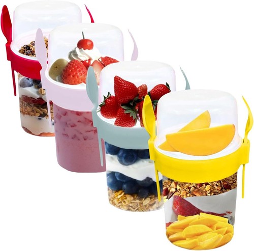 Muesli take yoghurt cup - yoghurt,